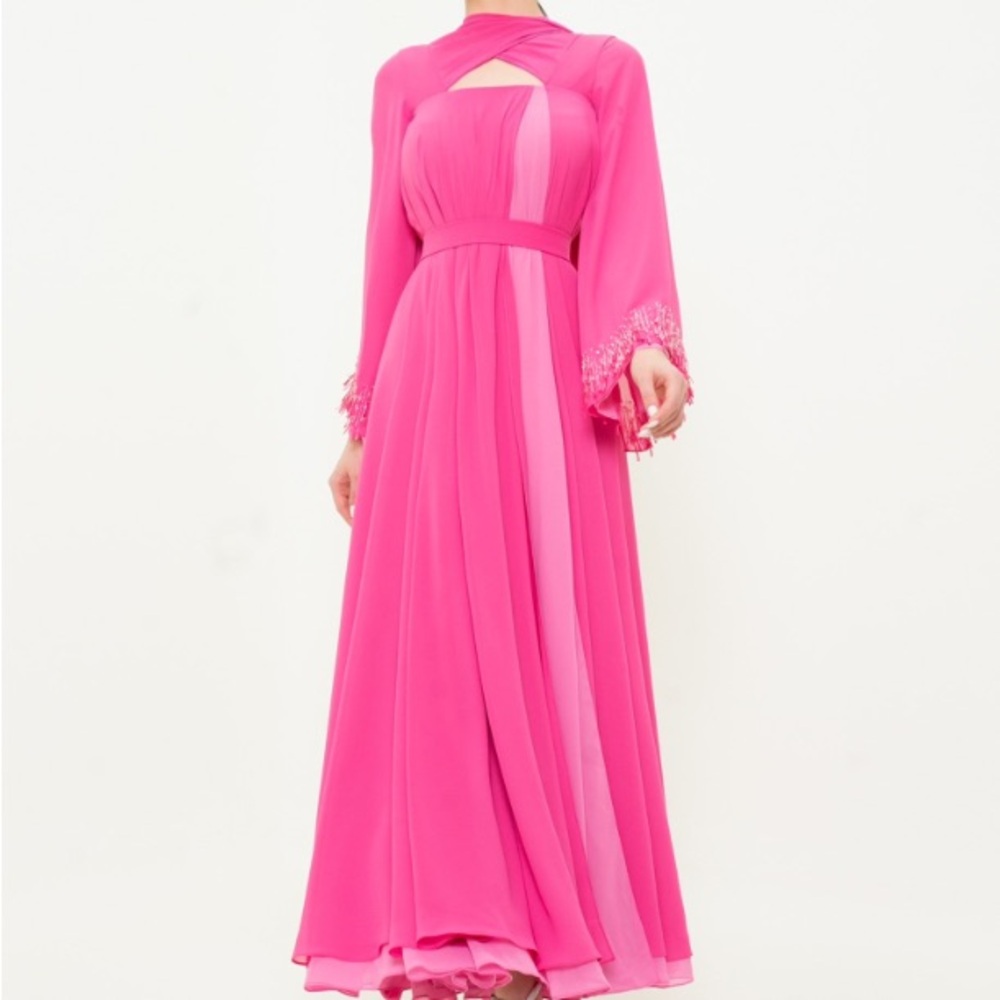 Elegant Pink Evening Kaftan